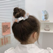 자수 곱창 머리 끈 헤어 슈슈 예쁜 스크런치 밴드 2P
