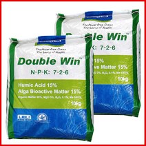 [친환경마켓] 더블윈20kg 코리아아그로 비료 밑비료 퇴비 독일 퇴비대용 밑거름 거름 고추 배추 마늘 양파 복합비료 텃밭 기비 원예용 모든작물 토양개량제 완숙퇴비, 10000g