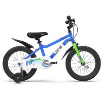 네발자전거 Youbei의 어린이 자전거는 귀엽고 귀여운 2-3-4-5-6 세 소년 소녀 유모차 아기 자전거 자전거, 31. 18인치, 32. 파란색(자급식 흙받이)   무료 발 지지대