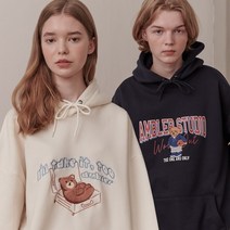 엠블러 22FW 남여공용 오버핏 곰돌이 후드 티셔츠 9종