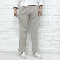 반즈 남자 데일리 윈턱주름 세미와이드 부츠컷 뒷밴딩 슬랙스2color