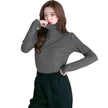 베러댓걸 꼬불라인 얇은 목폴라 니트
