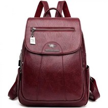 포멀 핸드백 SDFGH 여성 소프트 가죽 빈티지 숄더백 캐주얼 여행 배그팩 스쿨백 Color Red