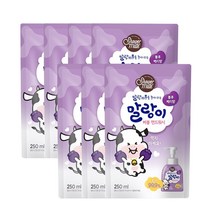 [AI&S] 애경 말랑이 블루베리향 핸드워시 손세정제 리필 250ml, 7개