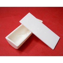 99.3% 알루미나 도가니/내화성 고온 도가니/뚜껑 포함 반원 커런덤 도가니/Al2O3 세라믹 도가니, 05 60x54x24mm