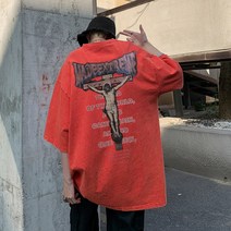 피그먼트 구제 7부 반팔티 근육남 면티 워싱면 빅사이즈 나염 머슬핏 박스티 데일리