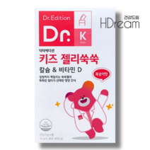 닥터 에디션 키즈 젤리 쑥쑥 칼슘 플러스D 비타민D 리뉴얼 패키지 HD 닥터 키즈칼D, 닥터 키즈 젤리쑥쑥 15g 30포 복숭아맛