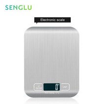 디지털 주방 저울 10kg/1g 스테인레스 스틸 LCD 전자 음식 다이어트 우편 균형 측정 도구 무게 천칭 자리, White, 10Kg, CHINA