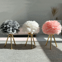 로라랜드 플루마 깃털조명 깃털스탠드 침실스탠드 침대조명 단스탠드 스탠드조명 침실무드등 침대스탠드 무드등, 퓨어화이트