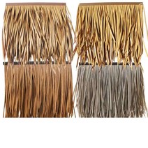 인조 볏짚 초가집 지붕 밀짚 PVC 플라스틱 처마 24종, 검은색 50cm x 50cm