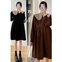 임산부 원피스임산부 가을 겨울 패션 2022 가을 상의 인플루언서 루즈 양기 봄가을 작은 키 치마 자녀패션