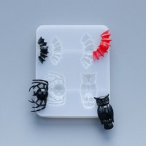 할로윈 호박 관 보관 상자 수지 틀 초콜릿 케이크 장식 보석 만들기 도구 DIY 크리스탈 에폭시 아트, 3