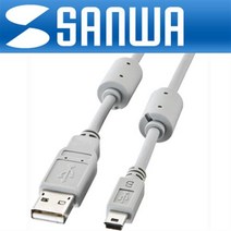 SANWA KU-AMB503 고급형 USB2.0 Mini 5핀 케이블 0.3m, 단일옵션