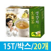 생강차 플러스 15T 담터 1박스20개차 레몬청 만들기 우엉차 마효능 유자차 대추차, 1개