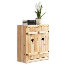 보네르스토리 히트 양문 디용도 수납장, 내추럴