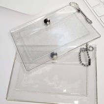 투명 사원증 케이스 카드 포켓 pvc 동전지갑 포카홀더 명찰 명함 수납