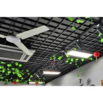 천장마감재 알루미늄 천장재 카페 천장 인테리어 마감재, 알루미늄 3.5 cm 10x10 검정, 포함