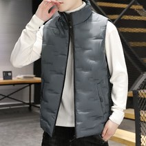 DFMEI 남성조끼 가을겨울 캐주얼 빅사이즈 도톰 다운면 조끼 나시 코트
