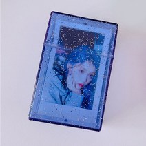 포카홀더 3 인치 빛나는 투명 Photocard 홀더 Instax 사진 앨범 스토리지 박스 홈 그림 케이스 이름 카드 ID, 05 보라색
