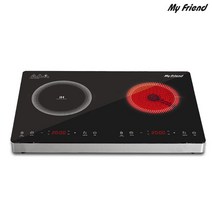 마이프랜드 2구 하이브리드 인덕션+하이라이트 전기렌지MFK-5032HHB 하이라이트, 자가설치, MFK-5032HHB