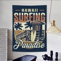 북유럽 빈티지 아트 추상 세로 걸이 캠핑 캠프 라이프 아웃도어 캠핑 장식 배경 천, 서핑 보드, 130????150컬렉션및설치패키지