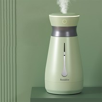 가열식 가습기 대용량 가습기 차량용 가정용가습기 무드등 800ml, 녹색