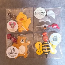 [소유선물가게] 동물 막대사탕 데코페이퍼 간식 답례품_ 교회 학교 회사 기업 학원 어린이집 유치원 사무실 단체 행사 응원 합격 생일 구디백, 기본
