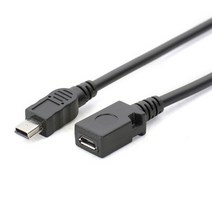 디스크/팬/카드 리더 용 미니 USB 변환기 라인 MP4 GPS 용 검은 충전기 케이블 변환기