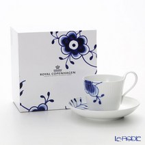 [Royal Copenhagen] 로얄 코펜하겐 블루 플루티드 메가 하이 핸들 컵&받침 010003, 단품 010003