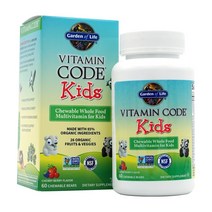 [Garden of Life] 가든 오브 라이프 비타민 코드 키즈 홀 푸드 멀티비타민 60 츄어블 베어 Vitamin Code Kids Whole Food Multivitamin 60 Chewable Bears