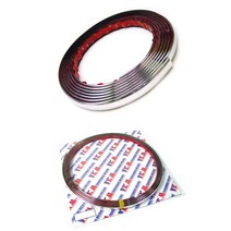 크롬라인 튜닝 자동차몰딩 차량용품 튜닝용품 카용품, 1개, 은선15mm