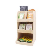 사무용 휴게실탕비실 티백디스펜서 보관함나무원목정리함 3단 ko002, 우드