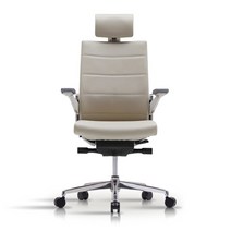 T80 시리즈 T800HLDAS 화이트쉘 기능성의자(천연가죽), 크림