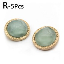 5pcs 스퀘어 라운드 금속 단추 여성 코트 바느질 의류 자 켓 스웨터 드레스 장식 액세서리, 25mm, R
