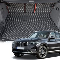 아이칸 BMW X3 (G01) 퀄팅 트렁크매트 자동차 차박매트 (17년9월~), 2열등받이+트렁크바닥매트 (일체형), 블랙+베이지