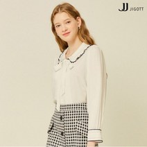 JJ지고트 프릴 칼라 타이 블라우스 GN2P0BL21