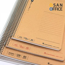 마루망 크라프트 스파이럴 줄 방안 무지 노트 A5 40매 80매, 방안노트-80매