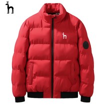 남성패딩 깔깔이 군용 명품 항공점퍼 뽀글이 HAZZYS-가을/겨울 지퍼가 달린 남성용 코튼 코트 캐주얼 패션