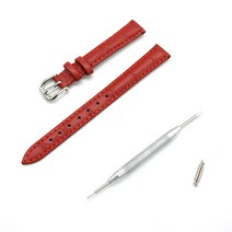 굿앤굿 빨간색 12mm시계줄 가죽 집에서 직접하는 교체