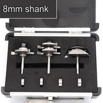 목재 밀링 커터 목공 도구 cnc 라우터 비트 세트 45 도 카바이드 팁 3개, 01 8mm shank
