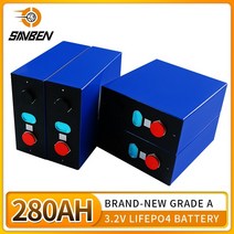 인산철배터리 충전식 3.2v 280ah lifepo4 배터리 등급 diy 태양열 리튬 철 인산염 전지 12v 24v 48v 보트 골프 카트 rv 지게차, 4개