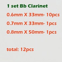 색소폰 핀 스프링 바늘 클라리넷 플룻 수리 액세서리 부품, [03] 1 set Bb Clarinet