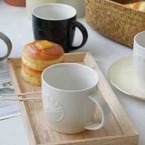 리빙하임 커피잔 커플커피잔 커서 마시피렌체 머그컵 유니크 커피컵 사이즈가 좋은 2W8EC014, 1개, 블랙