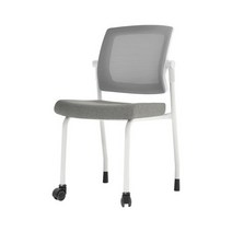 보네드 로이 스태킹 팔걸이 없는 무팔 반고정 회의실 사무실 컴퓨터 학생 책상의자, 그레이 등받이, 그레이