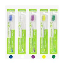 ColdentCare 395개 박스 다양한 V자형 치아교정용 칫솔 색상 - 중간 칫솔모 근위 헤드 치아 교정기 청소에 이상적 더블 익스트림 칫솔 1개(395개 박스)