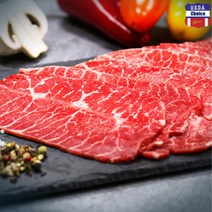 2mm 부채살 미국산 초이스등급 슬라이스 구이용 200g x4팩(총 800g) 낙엽살 수입 소고기, 4개