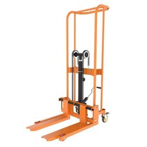 미니 수동포크리프트 핸드파레트트럭 스태커 200KG, 200kg 상승 0.9m 포크+판