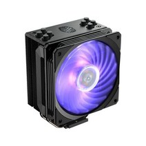 Cooler Master 쿨러 마스터 Hyper 212 블랙 에디션 RGB CPU 에어쿨러 SF120R 팬 양극산화 건-메탈 브러시드 니켈 핀 AMD 라이젠 AM4/Intel LG, Black_Hyper 212 BE RGB
