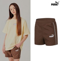푸마키즈 PUMA NEW 푸마키즈 주니어 액티브 트레이닝 반바지 여아 브라운