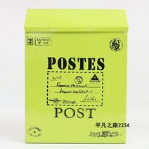 우편함 전원주택 주택 녹방지도장 대형 빌라 우체통 레트로 다세대 방수 우편함 스탠드 전원 사서함 빌라 벽걸이 실외용 모던 방수 철제 유럽식 우편함 야외용 현관 복고풍, AB